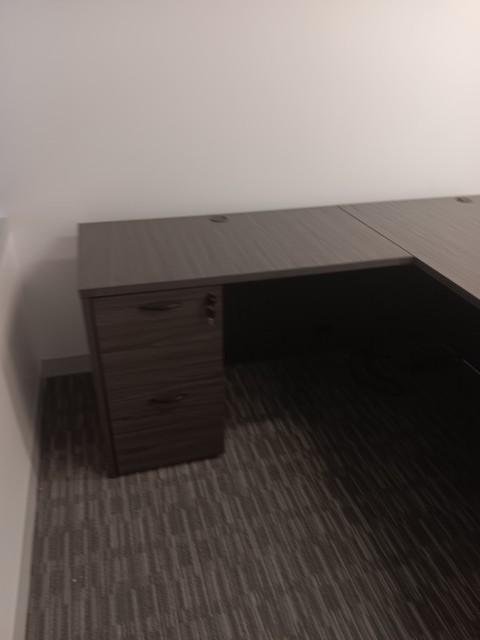 6x6 L Shape Desk in 6 Finishes With Pedestal