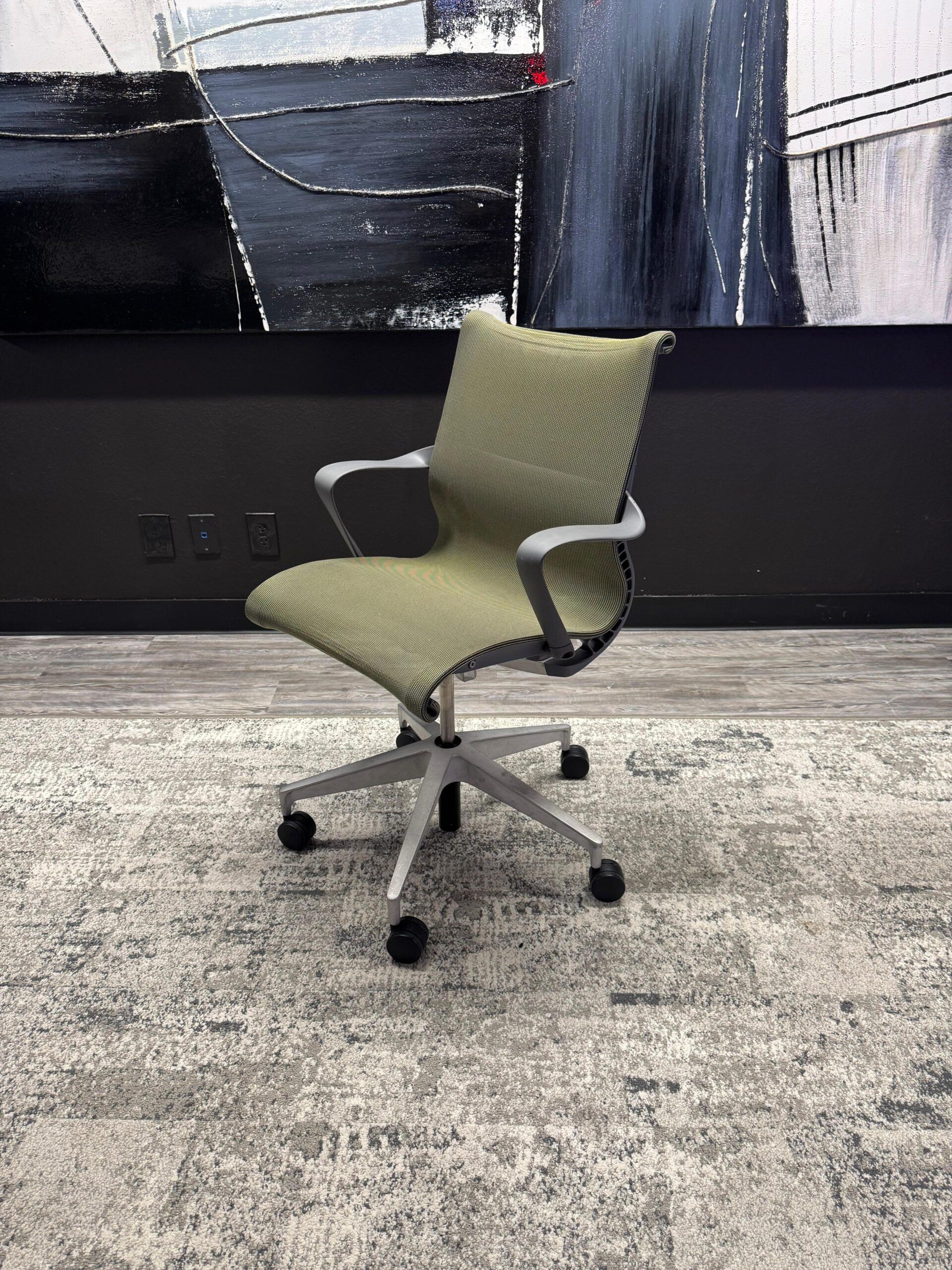 Herman Miller Setu Green Mesh Conference Chair