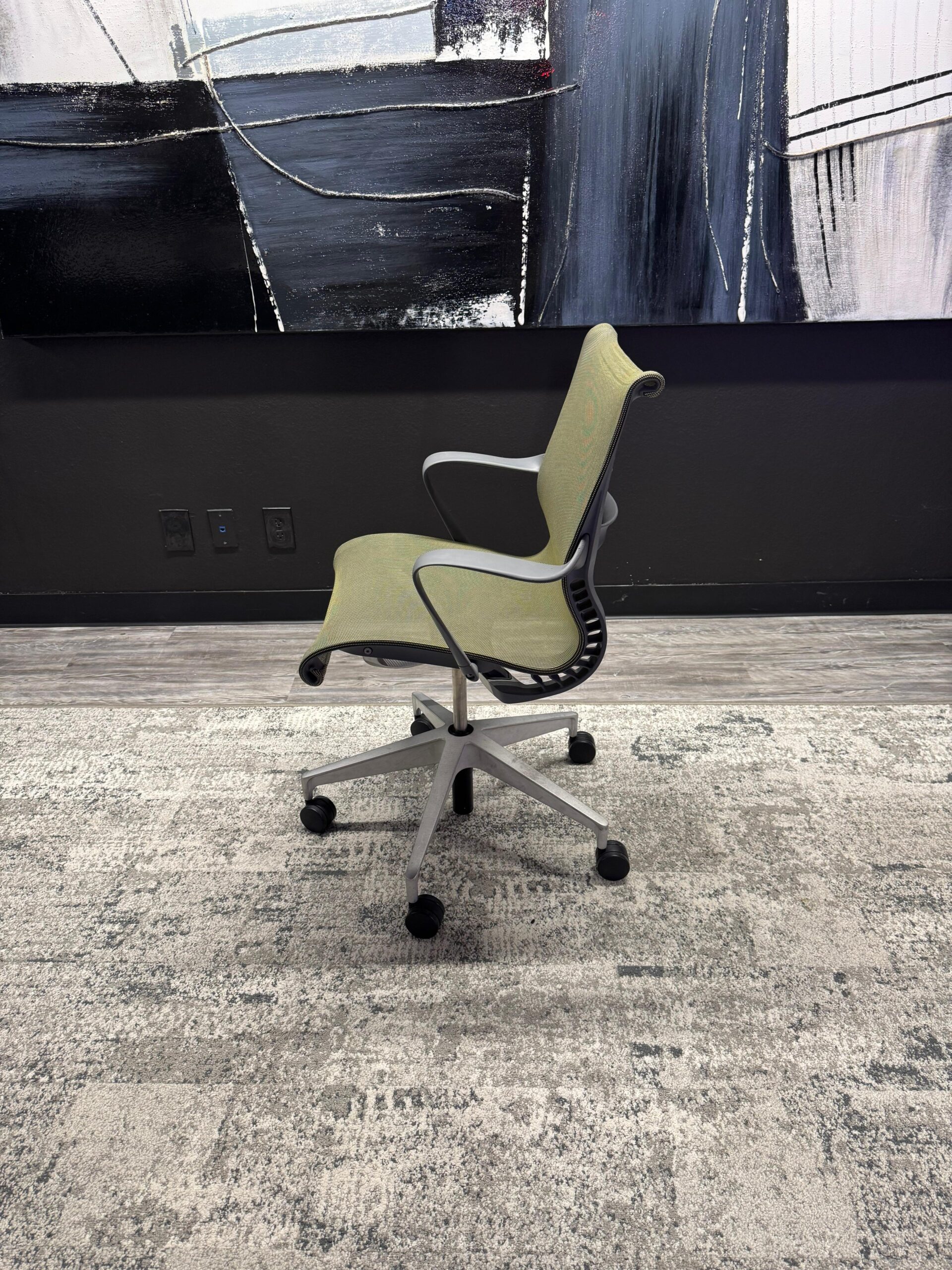 Herman Miller Setu Green Mesh Conference Chair