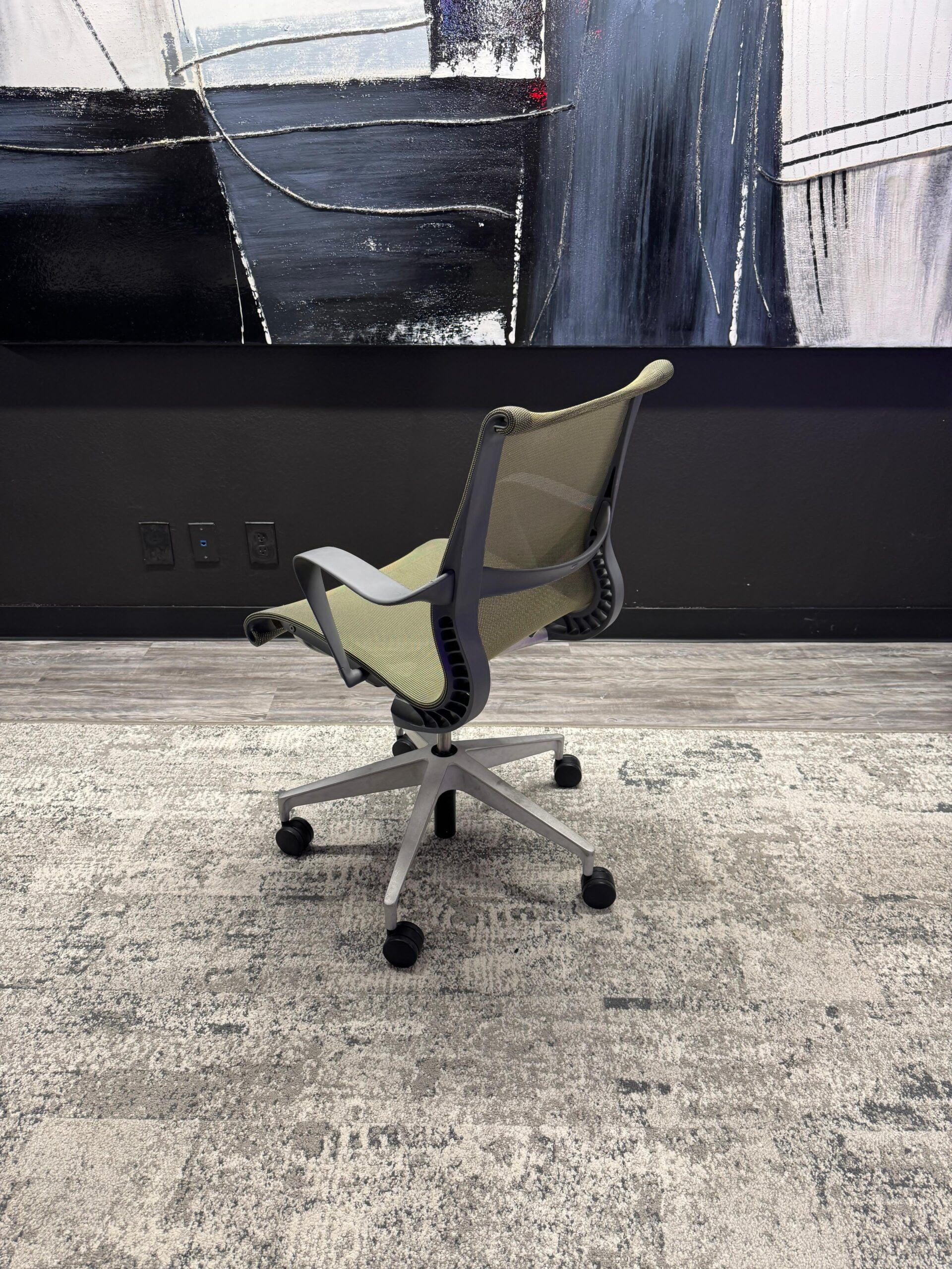 Herman Miller Setu Green Mesh Conference Chair
