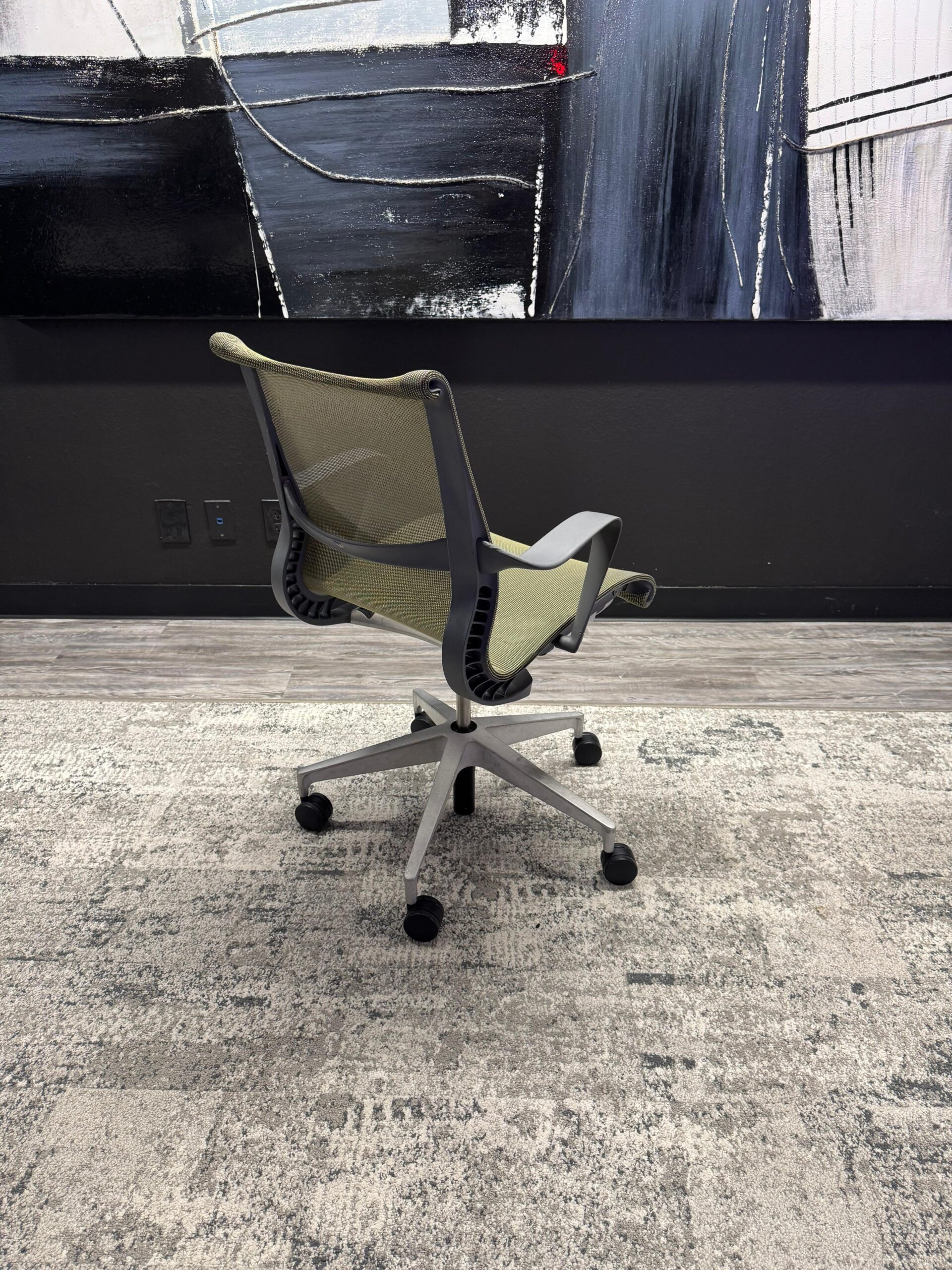 Herman Miller Setu Green Mesh Conference Chair