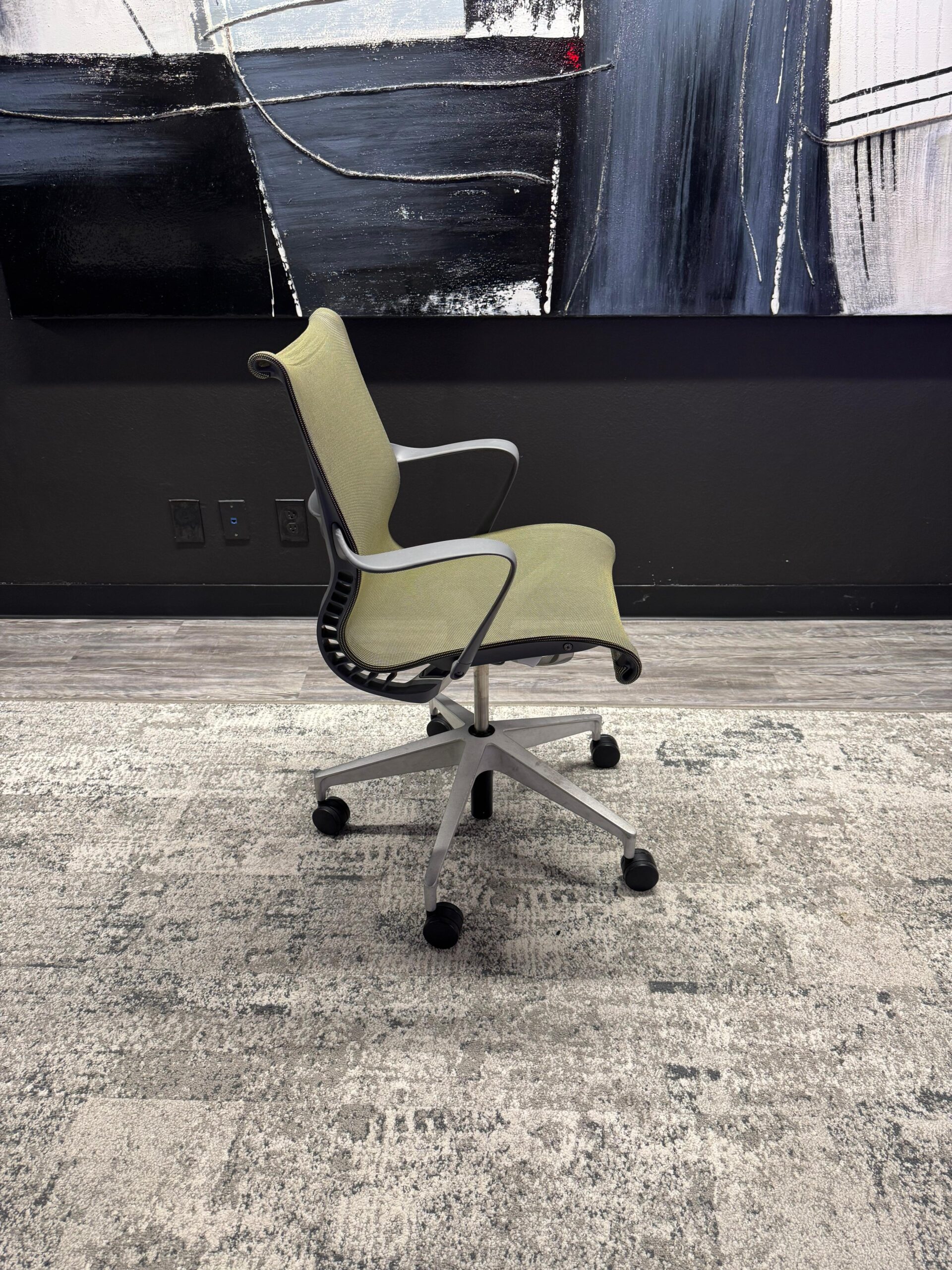 Herman Miller Setu Green Mesh Conference Chair