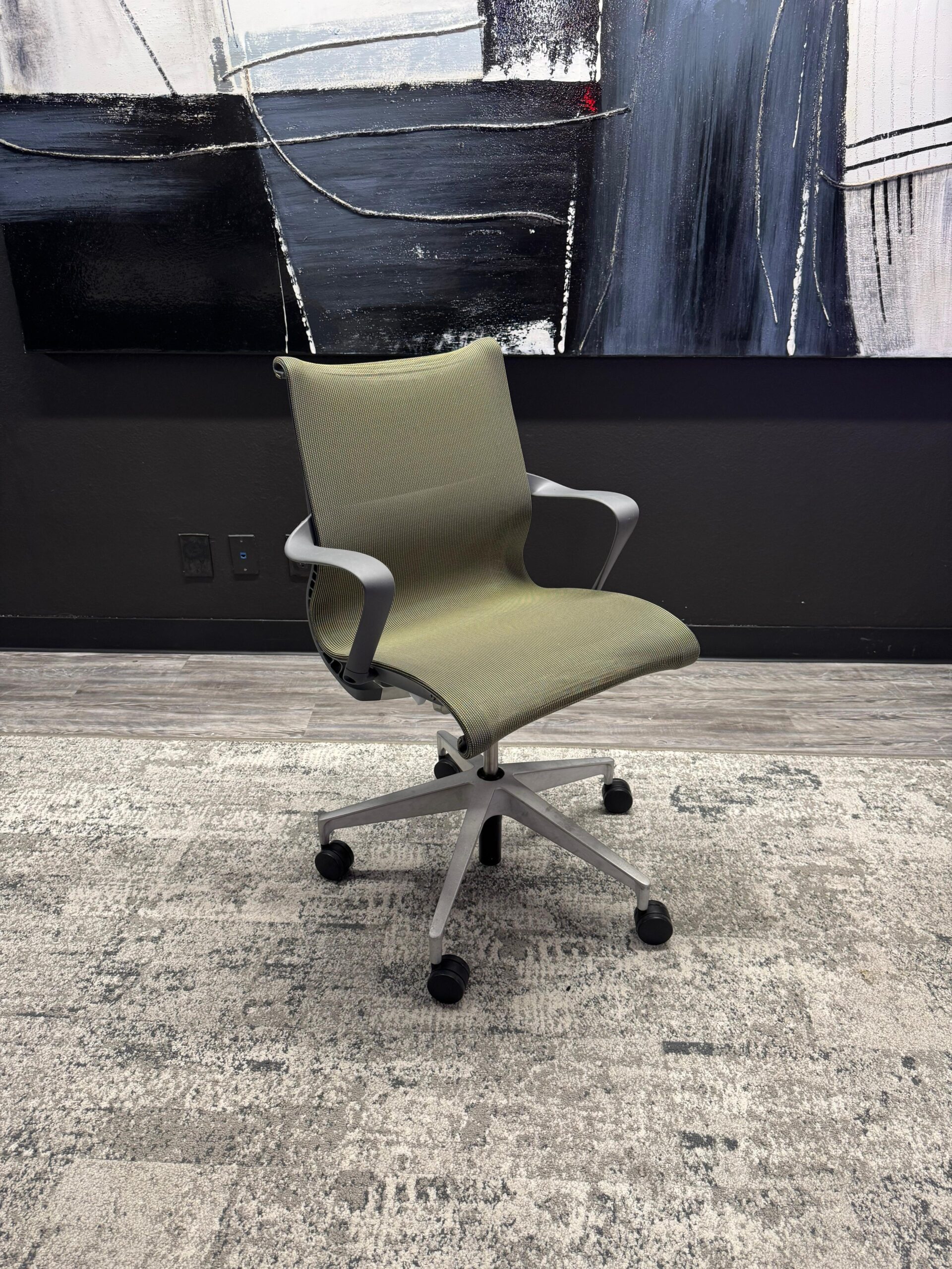 Herman Miller Setu Green Mesh Conference Chair