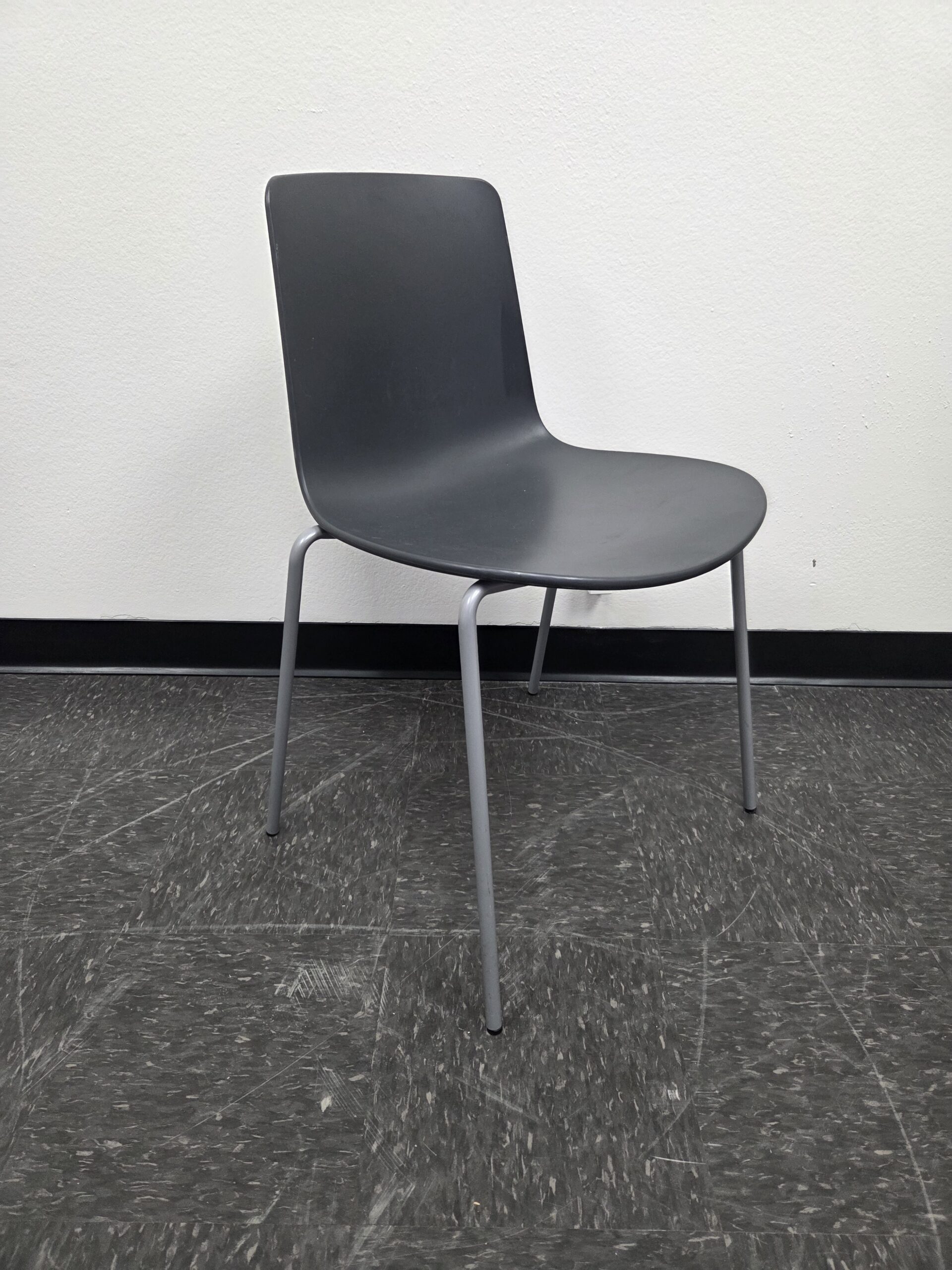 Steelcase Coalesse Graphite Back with Steel Base Stack Chair