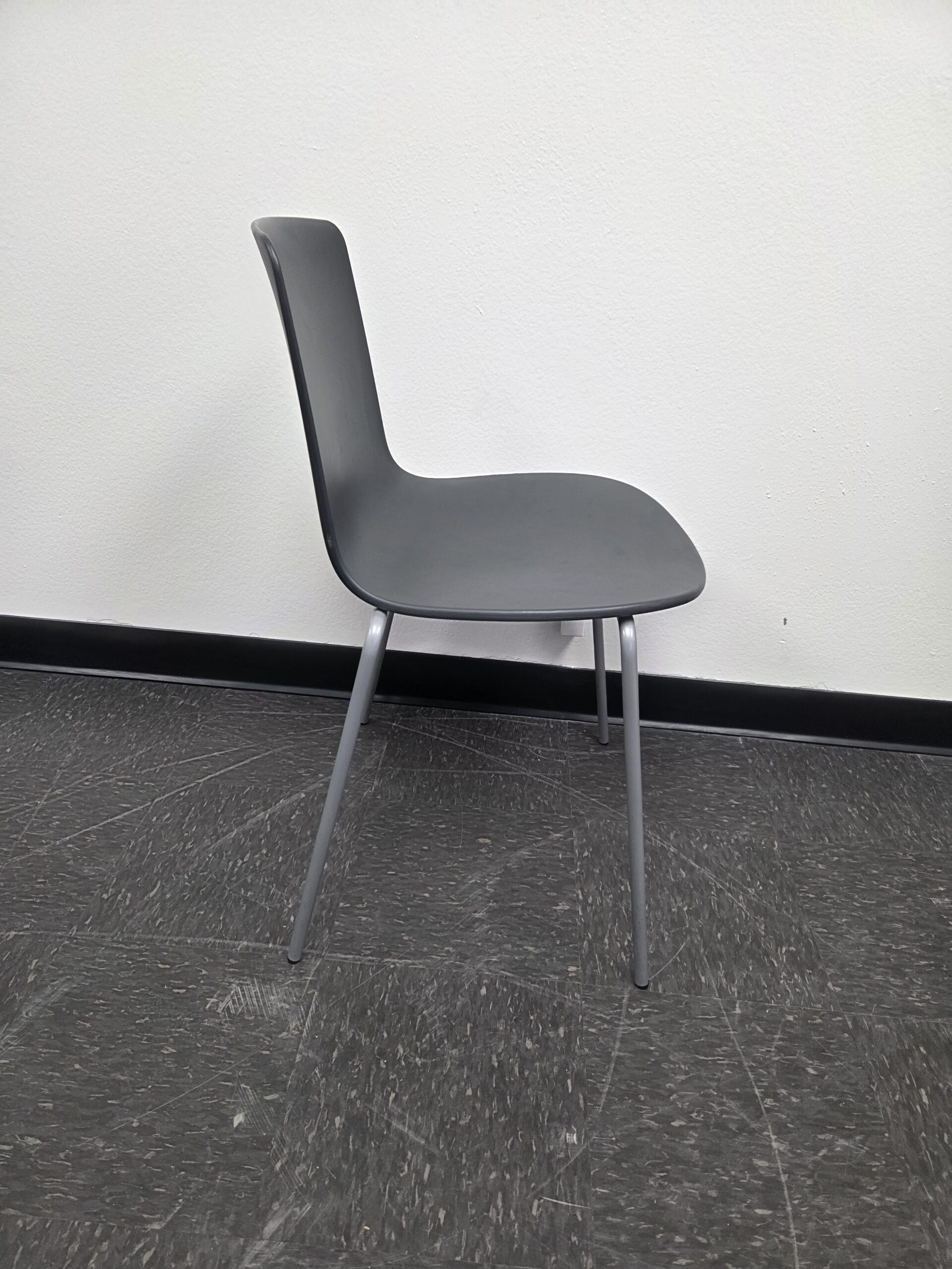 Steelcase Coalesse Graphite Back with Steel Base Stack Chair