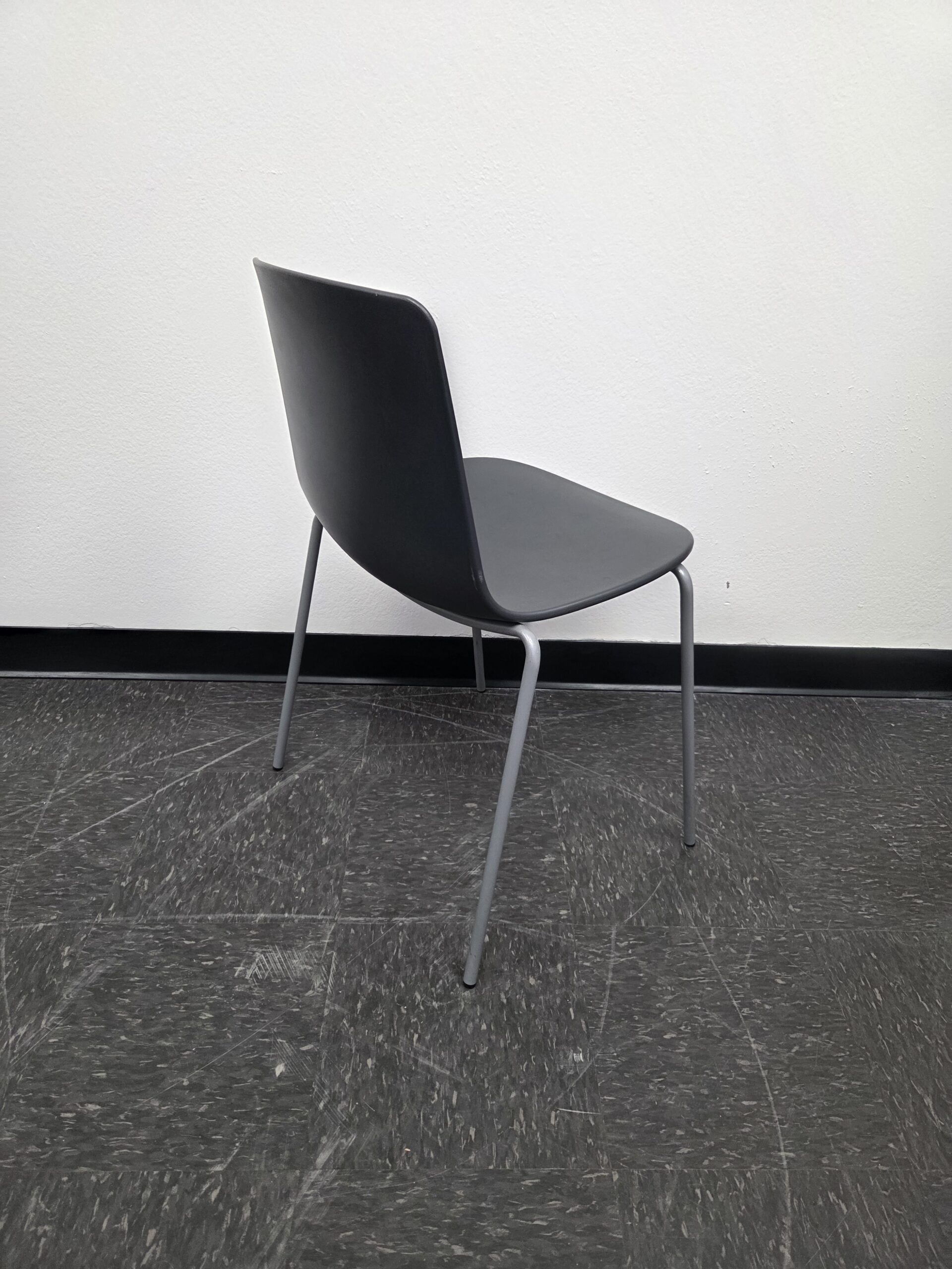 Steelcase Coalesse Graphite Back with Steel Base Stack Chair