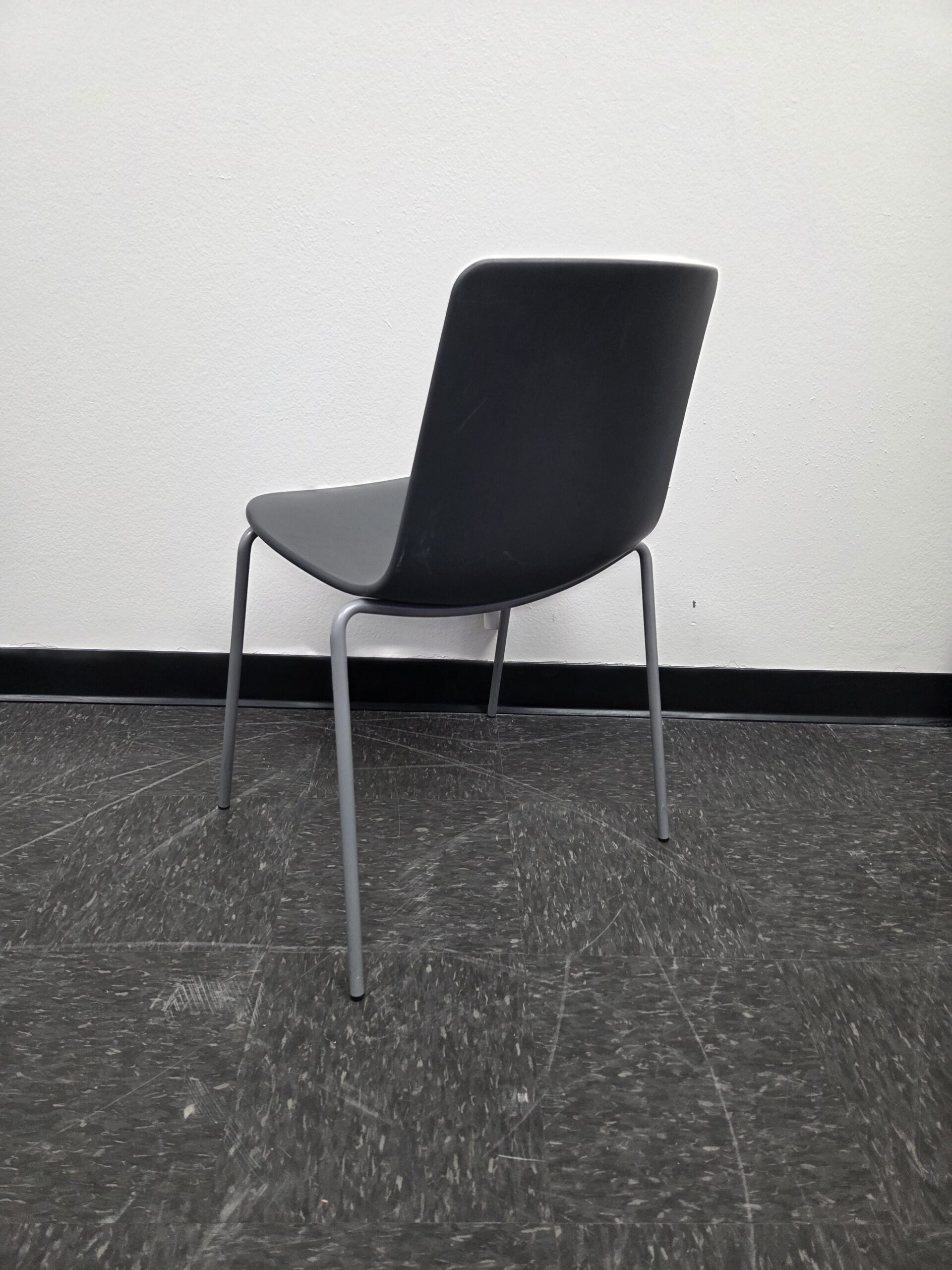 Steelcase Coalesse Graphite Back with Steel Base Stack Chair