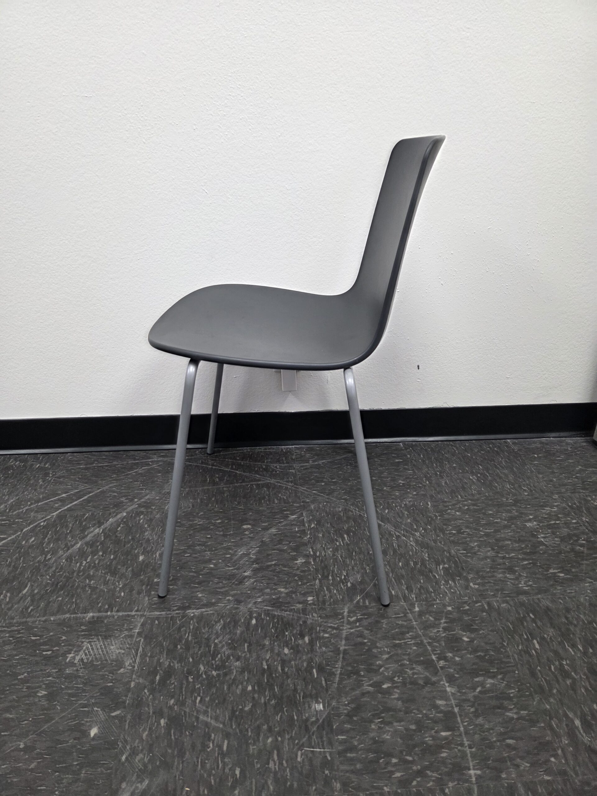 Steelcase Coalesse Graphite Back with Steel Base Stack Chair