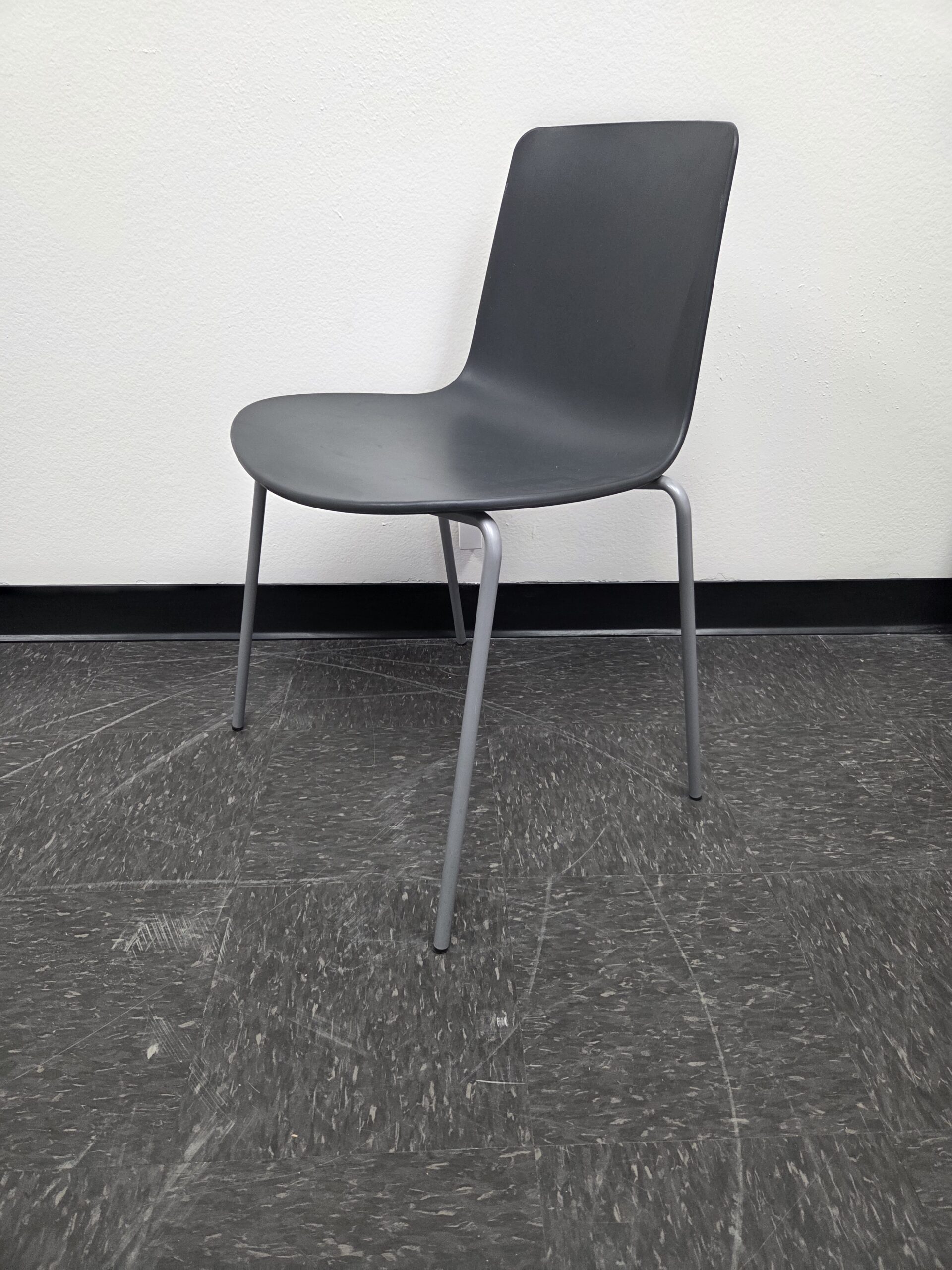 Steelcase Coalesse Graphite Back with Steel Base Stack Chair